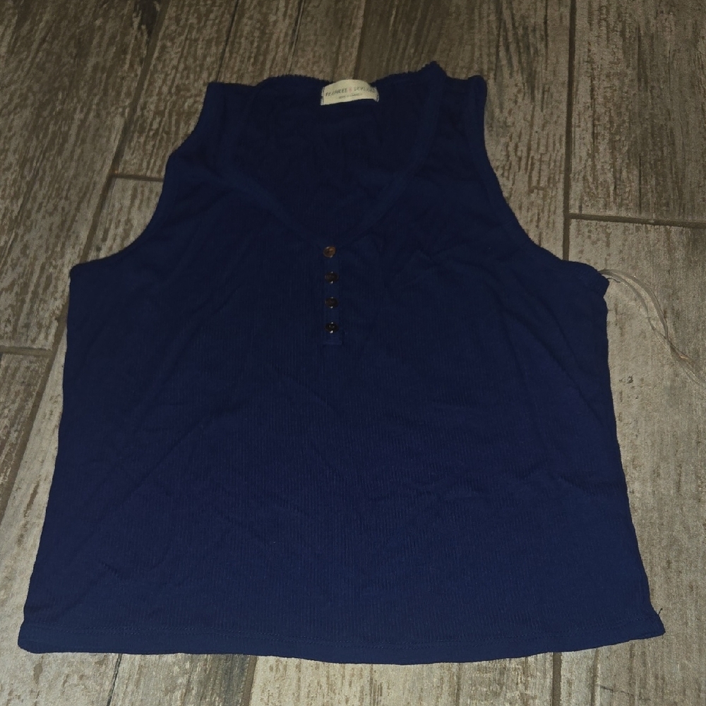 Frankee And Skylark Blue Sleeveless Top